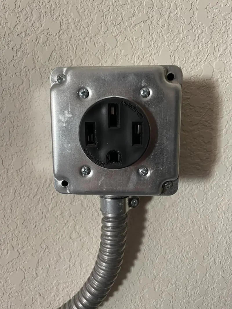 NEMA 14-50 outlet installed for Smart Home Electrical in Evansville